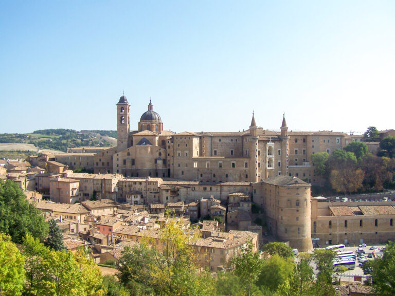 view of the town of urbino italy