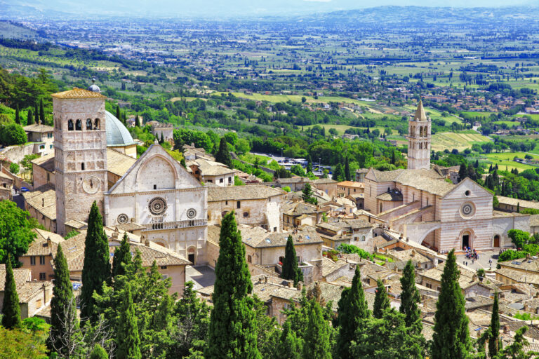 medieval town of Assisi, Umbria , Italy